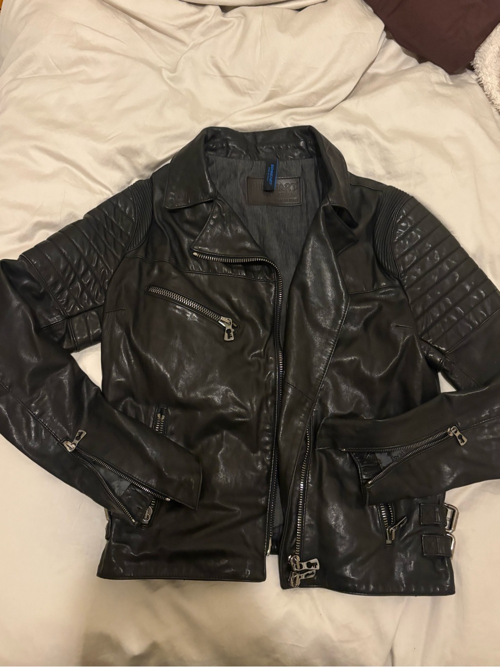 Benheart - Black Leather Jacket - Size 46